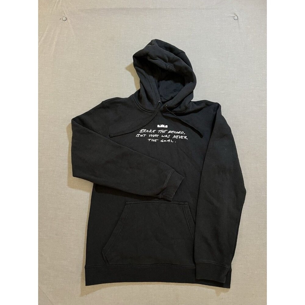 NIKE Lebron James We Are All Witnesses Sweater Mens S Black Long Sleeve Hooded.